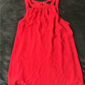 Express Red Sleeveless Blouse